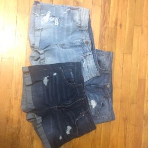 Aeropostale’s high rise jean shorts